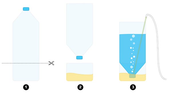 Instructions on making a brine shrimp hatchery